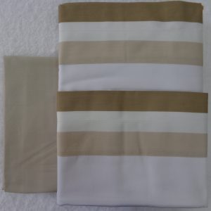 Conjunto de lençóis Ref. 01 Cetim c/ Aplicação Riscas