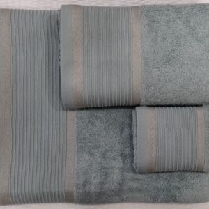 Conjunto de Toalhas Nervuras Verde Água